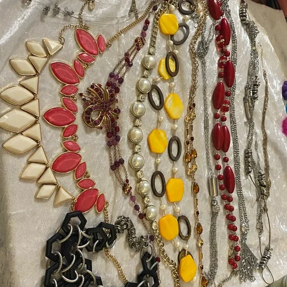 Jessica Simpson, Charming Charlie, Robert Rose to name a few ~14 necklace lot. - Picture 8 of 8